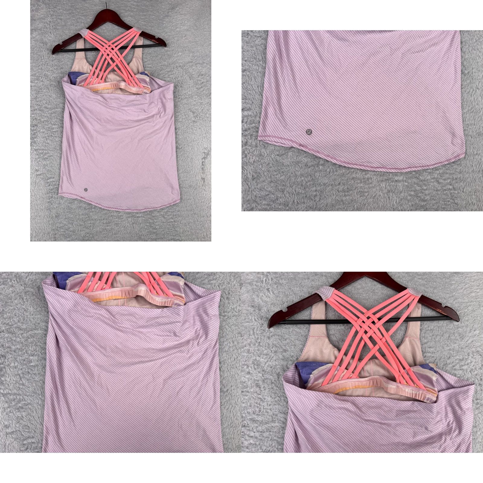 Lululemon Lululemon Shirt Women 6 Pink Wild Tank Bra Seriously Light Luon Yoga Gym W1I80S Size M / US 6-8 / IT 42-44 - 9 Thumbnail