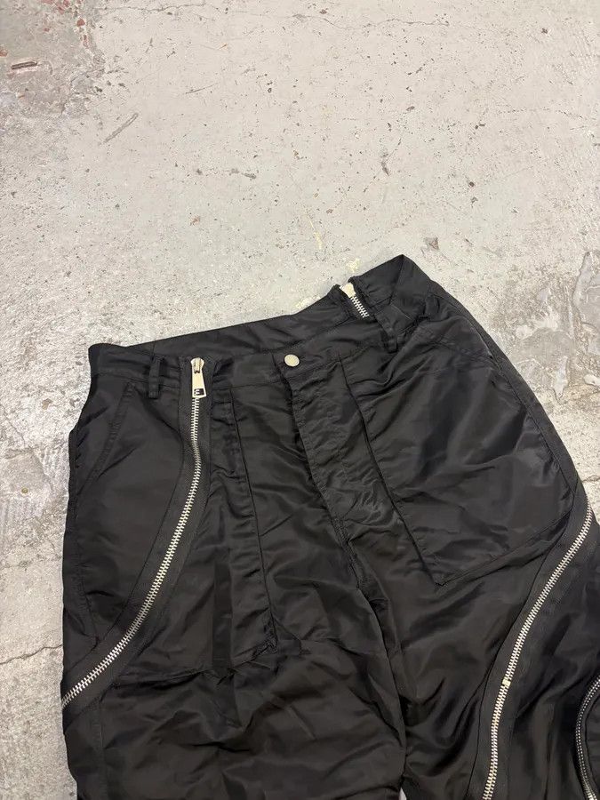 Vintage Archive Black Nylon Tornado Zip Pants Size US 32 / EU 48 - 5 Thumbnail