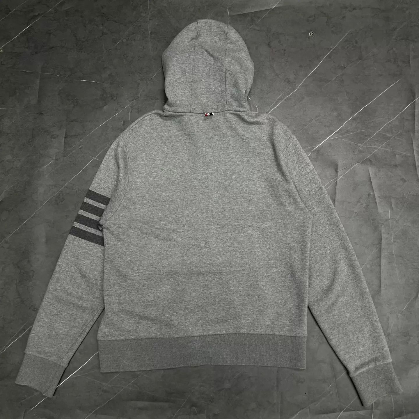 Thom Browne Thom Browne Gray 4-Bar Hooded Zip Sweatshirt 4 Size S / US 4 / IT 40 - 2 Thumbnail