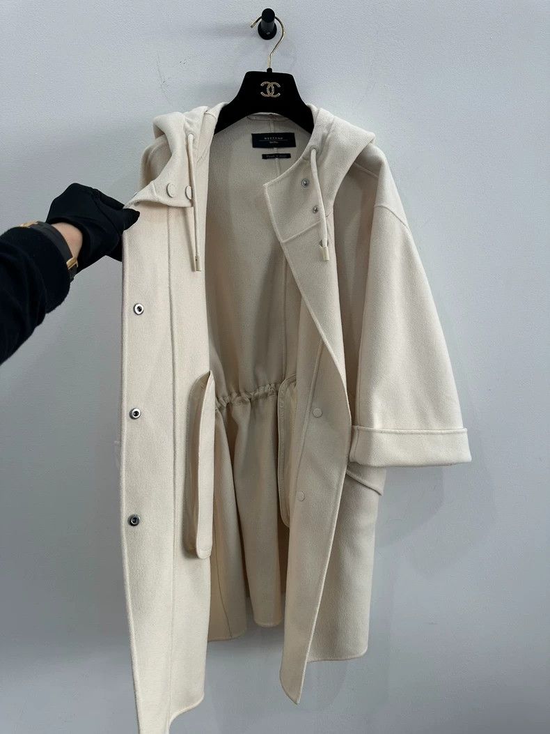 Max Mara Max Mara Off-white sheepwool hooded coat Size XS / US 0-2 / IT 36-38 - 4 Thumbnail
