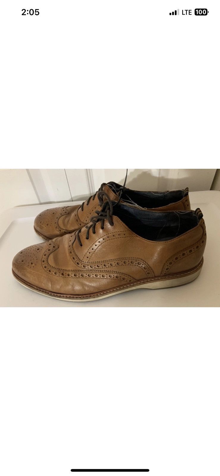 Cole Haan Cole Haan mens sz 10.5M morris grand os wingtip oxfords shoe Size US 10.5 / EU 43-44 - 6 Thumbnail