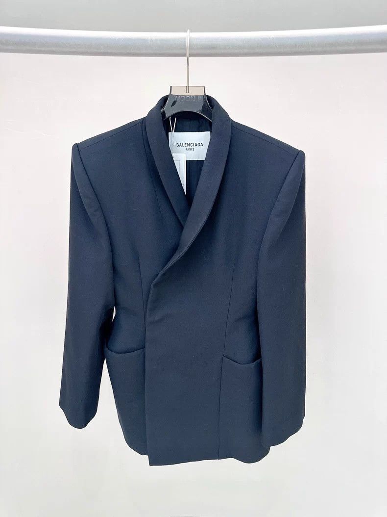 Balenciaga Black Oversized Blazer Size 36 - dmc