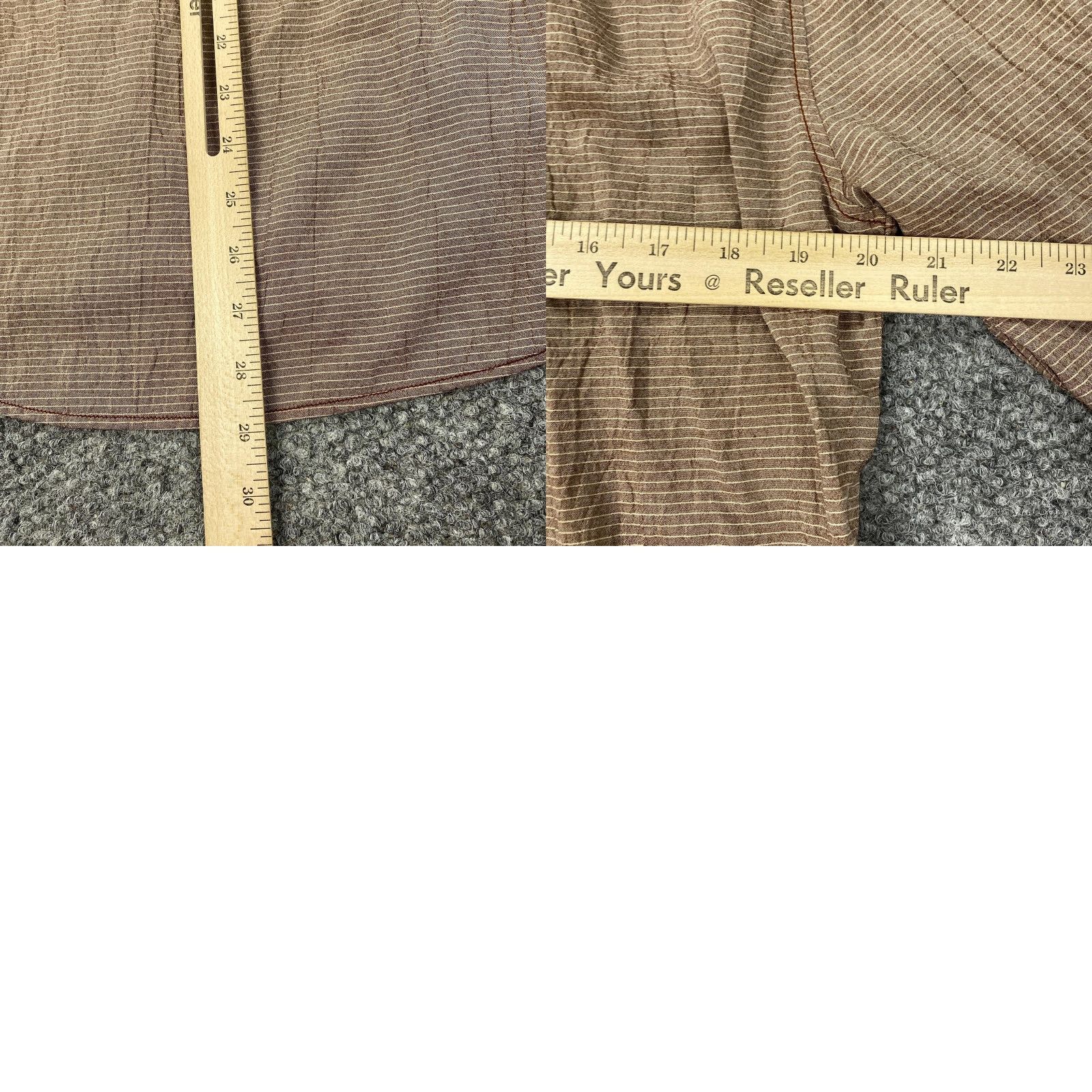 Vintage 32 Bar Blues Button-Up Shirt Mens Medium Brown Striped Long Sleeve Pocket Music Note Casual Size US M / EU 48-50 / 2 - 8 Thumbnail