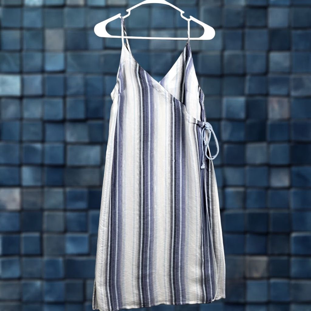 Vintage VINTAGE Akemi + Kin Women's blue white stripes Emerson Wrap Slit tunic XS Size XS / US 0-2 / IT 36-38 - 1 Thumbnail