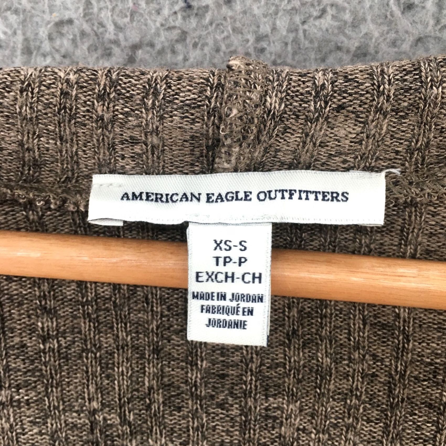 American Eagle Outfitters American Eagle Outfitters Cardigan Sweater Womens XS Brown Open Front Casual Knitted Size XS / US 0-2 / IT 36-38 - 6 Thumbnail