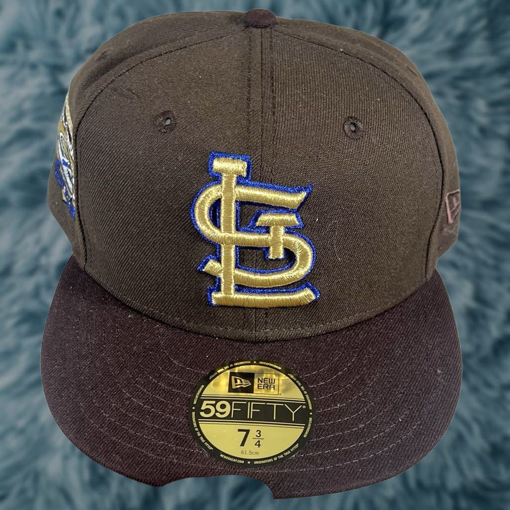 New Era St. Louis Cardinals New Era 59Fifty Hat Size 7 3/4 Burnt Wood Walnut Brown Fitted Baseball Cap Mens Size ONE SIZE - 1 Thumbnail