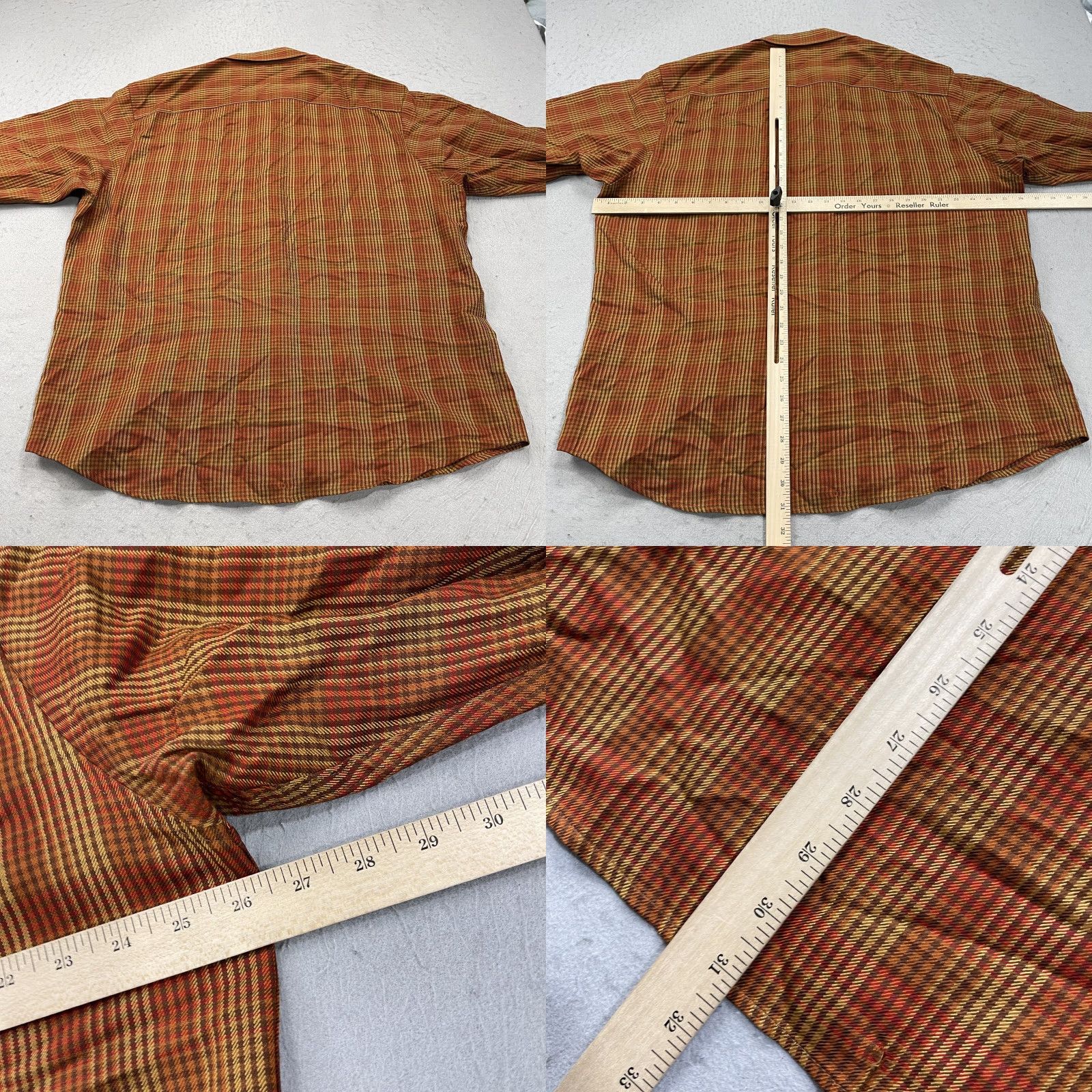 Pendleton VINTAGE Pendleton Shirt Mens XL Orange Plaid Pockets 100% Wool USA 90s Size US XL / EU 56 / 4 - 8 Thumbnail
