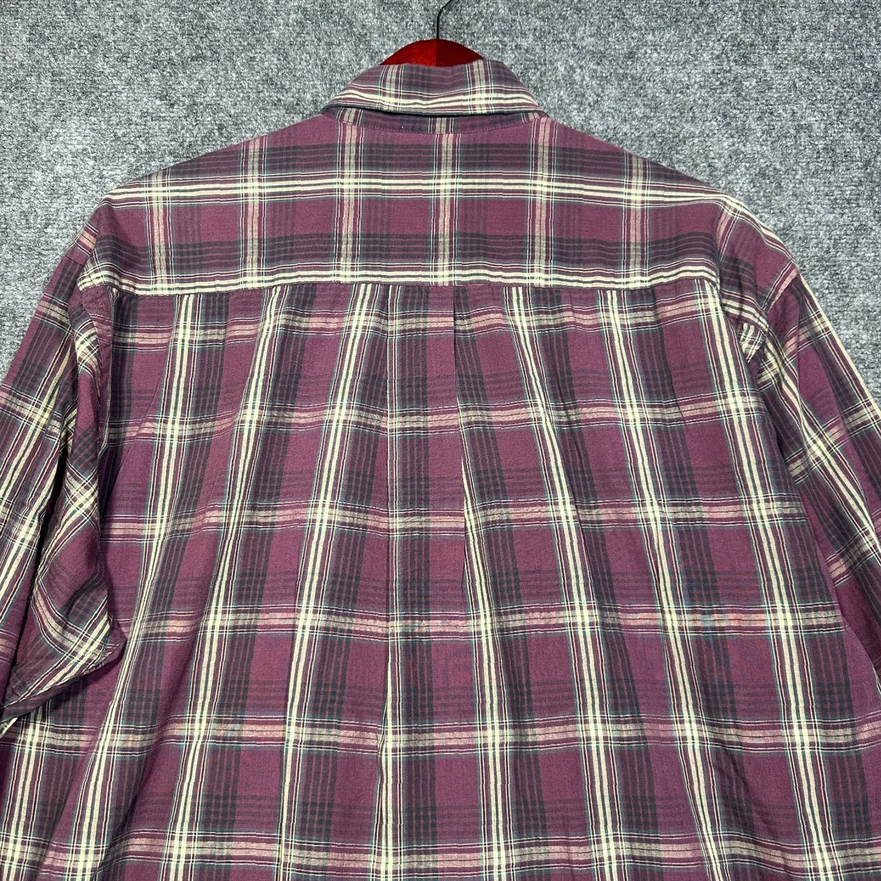 Eddie Bauer Eddie Bauer Shirt Mens XL Marin Poplin Button Down Purple Plaid Cotton Pocket Size US XL / EU 56 / 4 - 8 Thumbnail