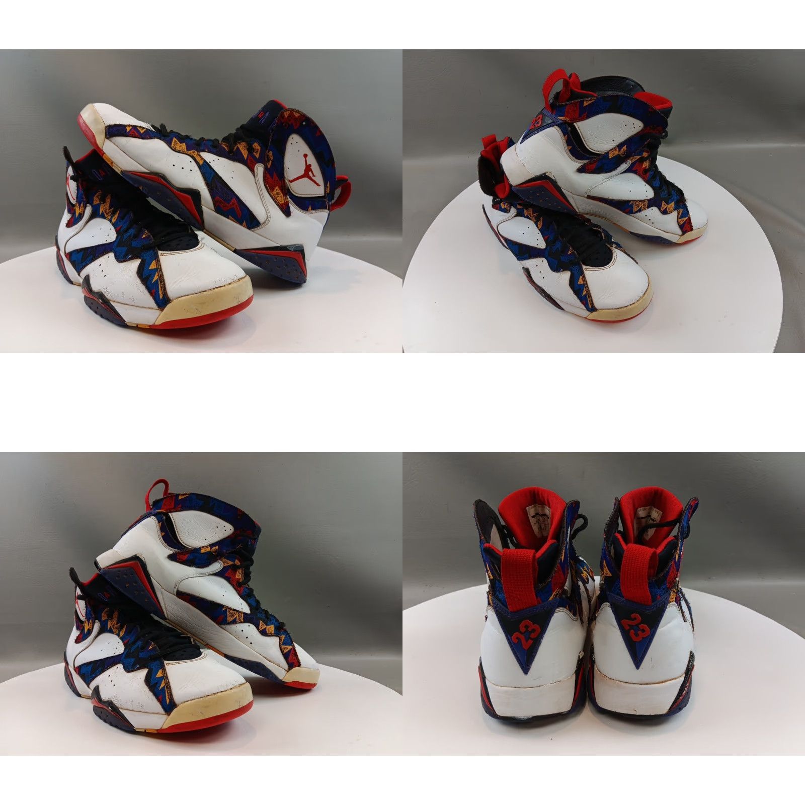 Nike Nike Air Jordan 7 Retro Sneaker Men 12 Multicolor Retro Nothing But Net OG VII Sweater 304775-142 Size US L / EU 52-54 / 3 - 10 Thumbnail