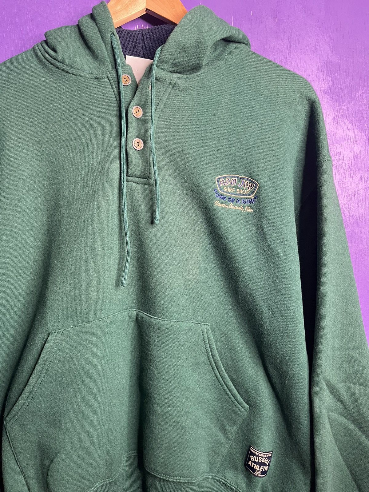 Ron Jon Surf Shop × Vintage Vintage 90s Ron Jon surf shop logo hoodie Size US L / EU 52-54 / 3 - 3 Thumbnail