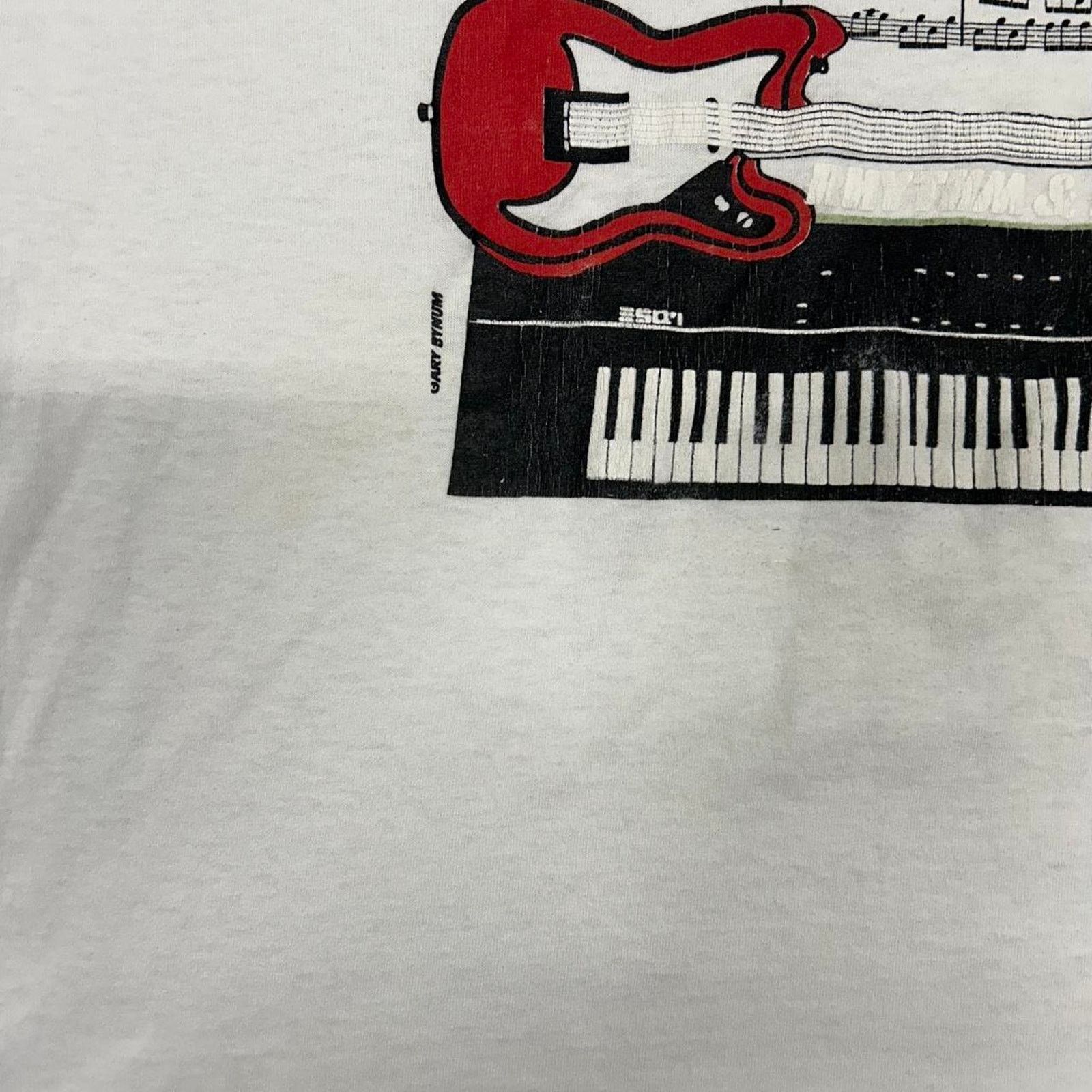 Jerzees White vintage 90s New Orleans Jazz music t-shirt Size US XL / EU 56 / 4 - 3 Thumbnail