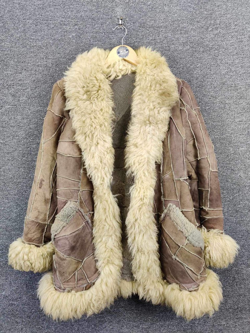 Leather Vintage Patchwork Boro Faux Fur Leather Jacket Size US M / EU 48-50 / 2 - 1 Thumbnail