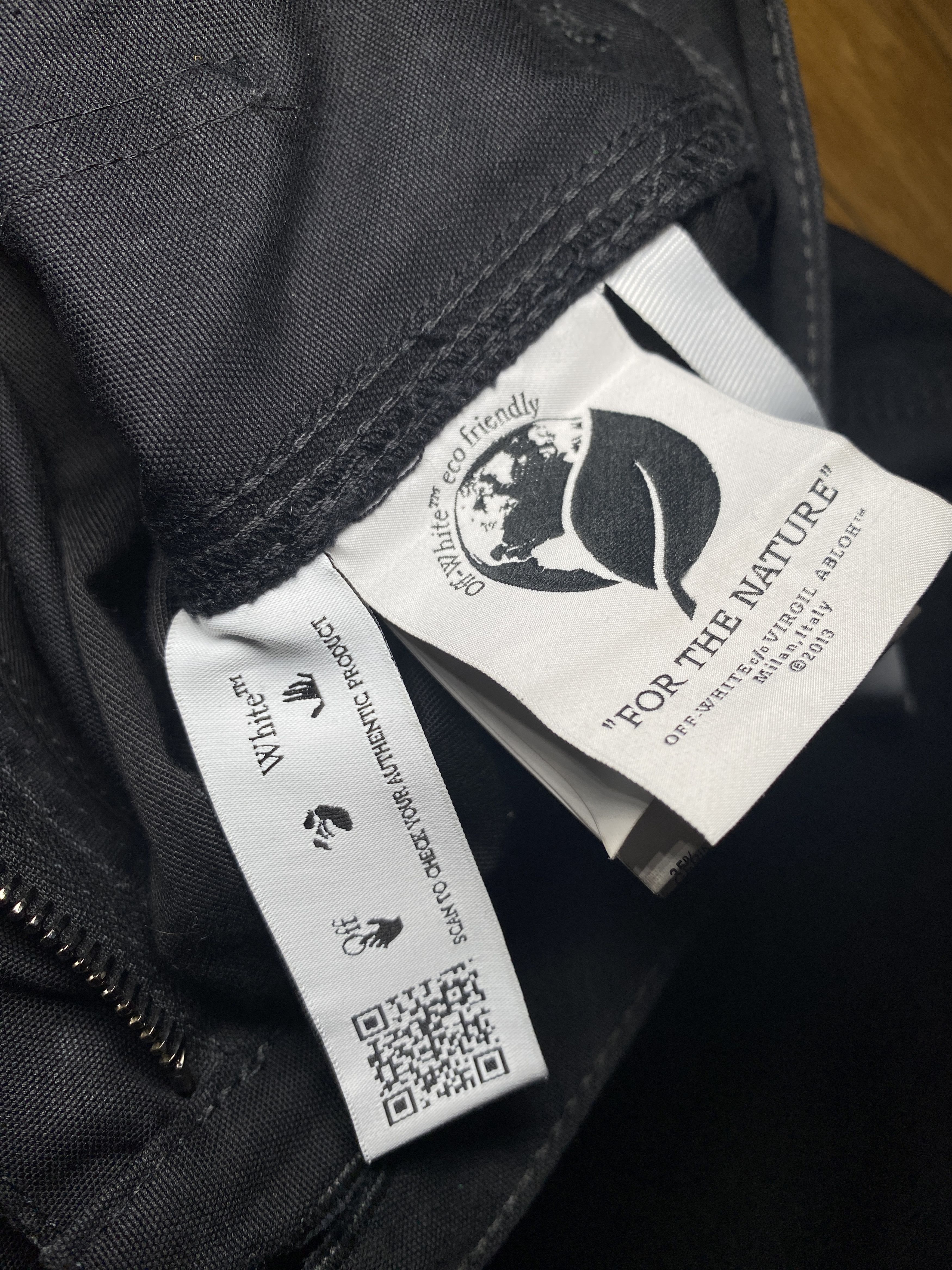 Off-White Off White Logo Carpenter Jeans Black Size US 27 - 4 Thumbnail