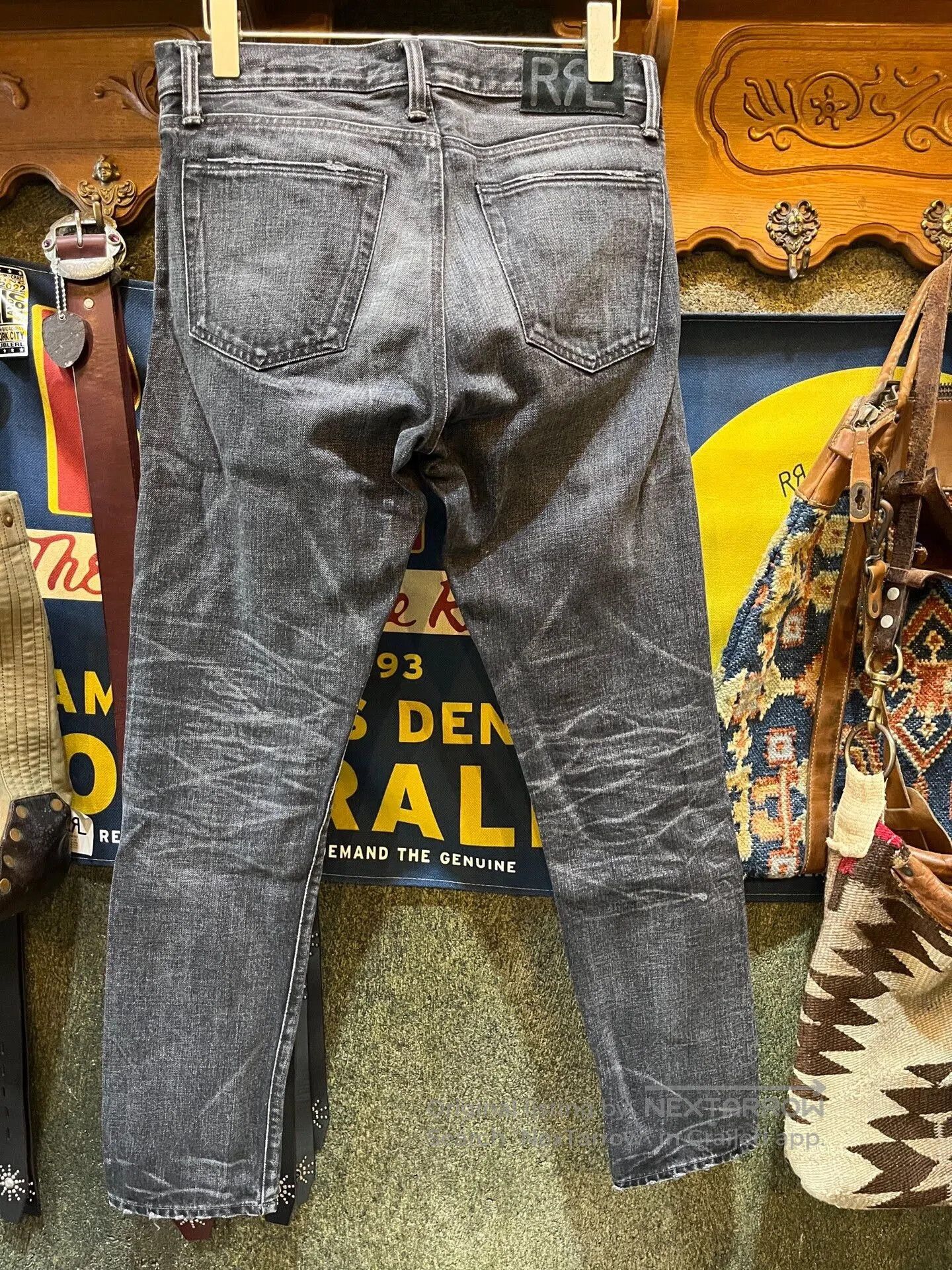 RRL Ralph Lauren double rl black denim jeans 30x30. Size US 30 / EU 46 - 2 Thumbnail