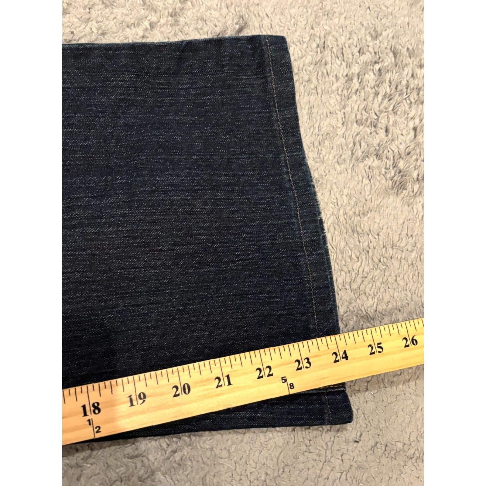 Calvin Klein CK Calvin Klein Jeans Womens 18W Dark Wash Blue Denim Flare Leg Cropped Jeans Womens 18W Blue Denim Flared Cropped Jeans Size 40" / US 18 - 6 Thumbnail