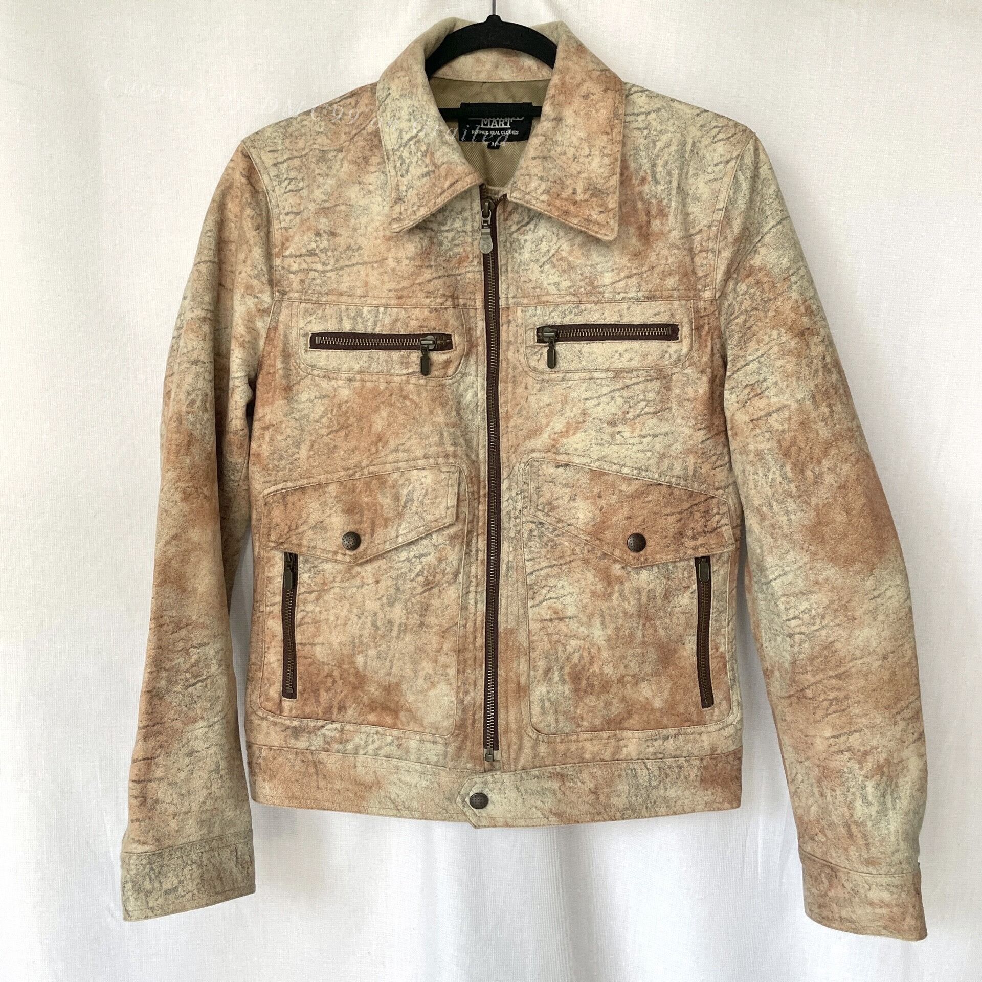 Tornado Mart Tornado Mart Vintage Suede Tie-Dye Biker Jacket Size US M / EU 48-50 / 2 - 1 Thumbnail