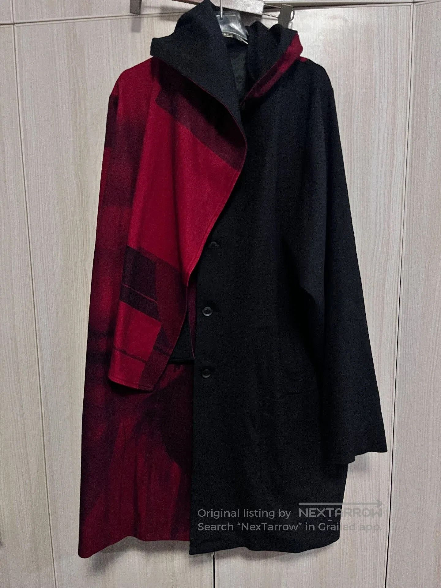 Yohji Yamamoto Yohji Yamamoto Red and Black Coat. Size US S / EU 44-46 / 1 - 1 Thumbnail