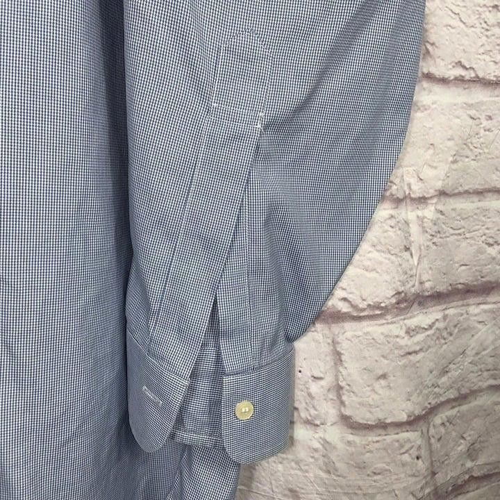 Chemise Homme Habillée Brooks Brothers, Manches Longues, Rayures Bleu-vert, Taille 15 1/2, 100% Coton Non Repassable
