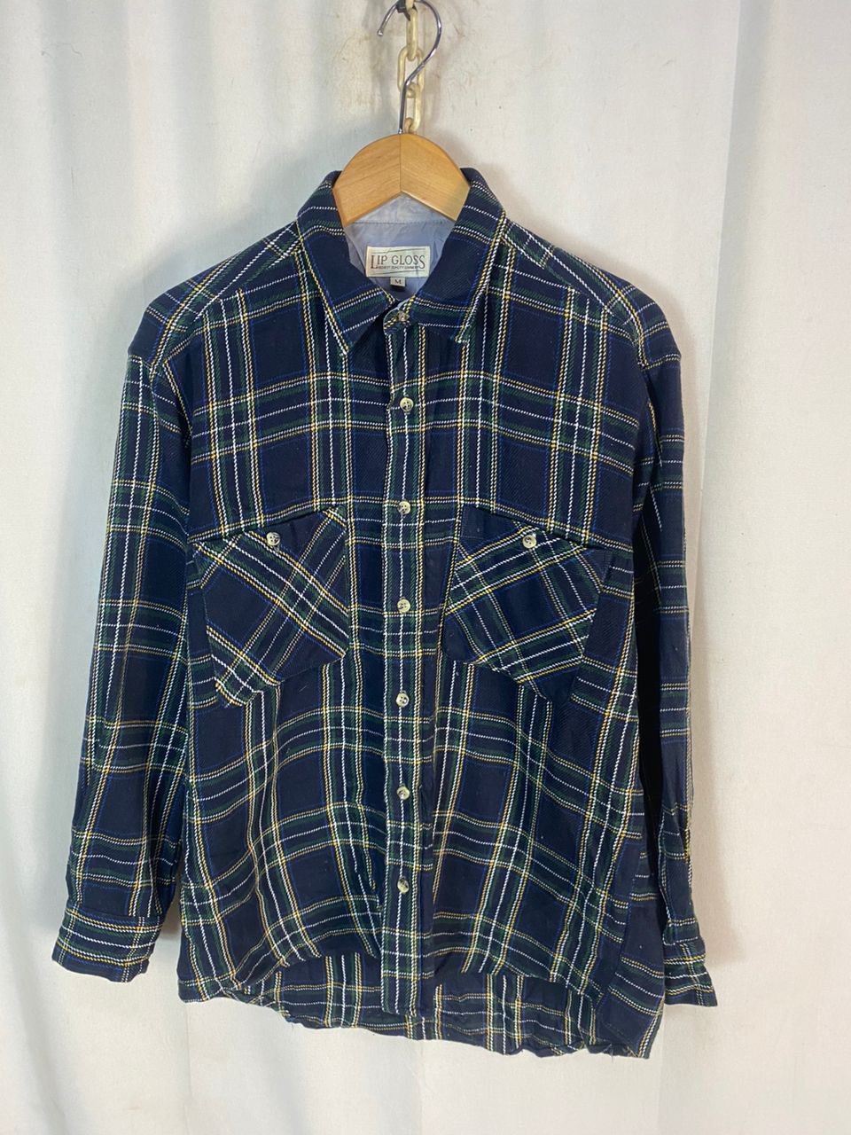 Flannel × Japanese Brand × Vintage Vintage Lip gloss wool flannel button up shirt Size US L / EU 52-54 / 3 - 1 Thumbnail