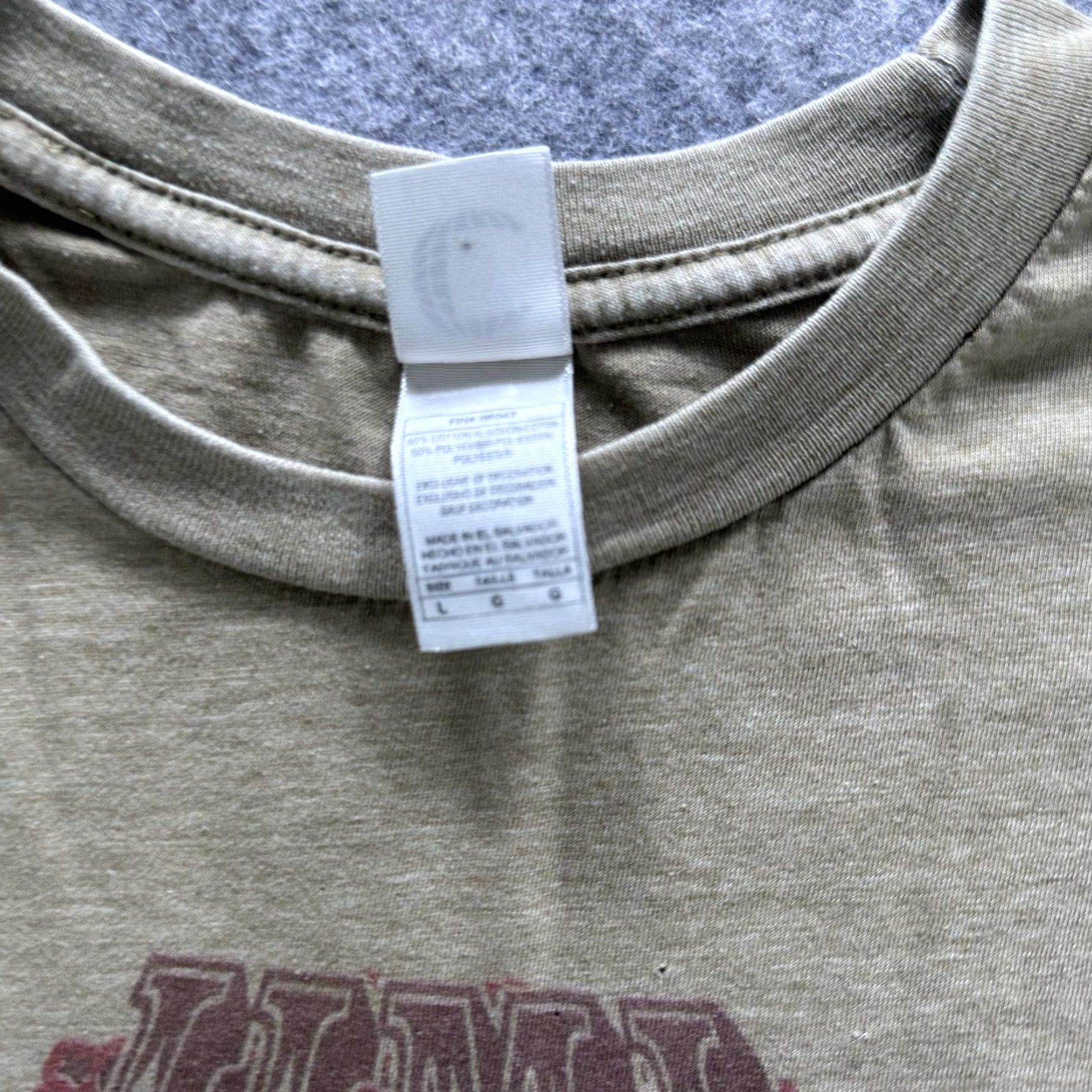 Vintage VINTAGE Jimi Hendrix Shirt Mens Large Beige Psychedelic Graphic Band Tee Rock Music Size US L / EU 52-54 / 3 - 6 Thumbnail