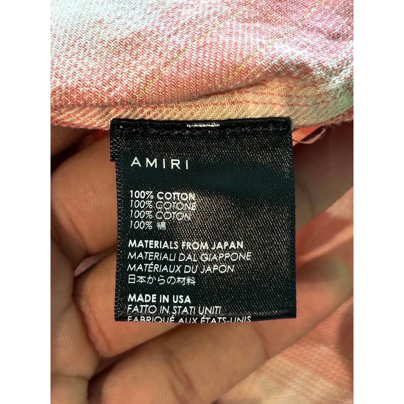 Amiri Amiri Button Up Pink Peach Shirt Size US M / EU 48-50 / 2 - 4 Thumbnail