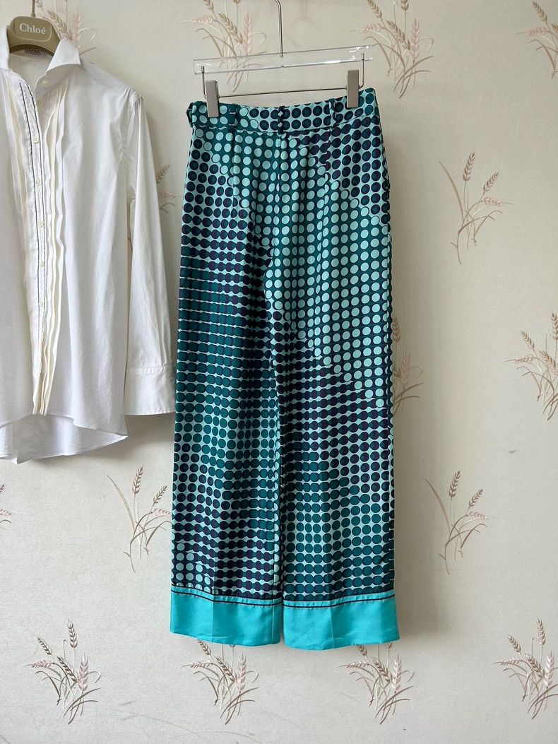 Loro Piana LORO PIANA Straight tube silk trousers Size 25" / US 0 / IT 36 - 2 Thumbnail