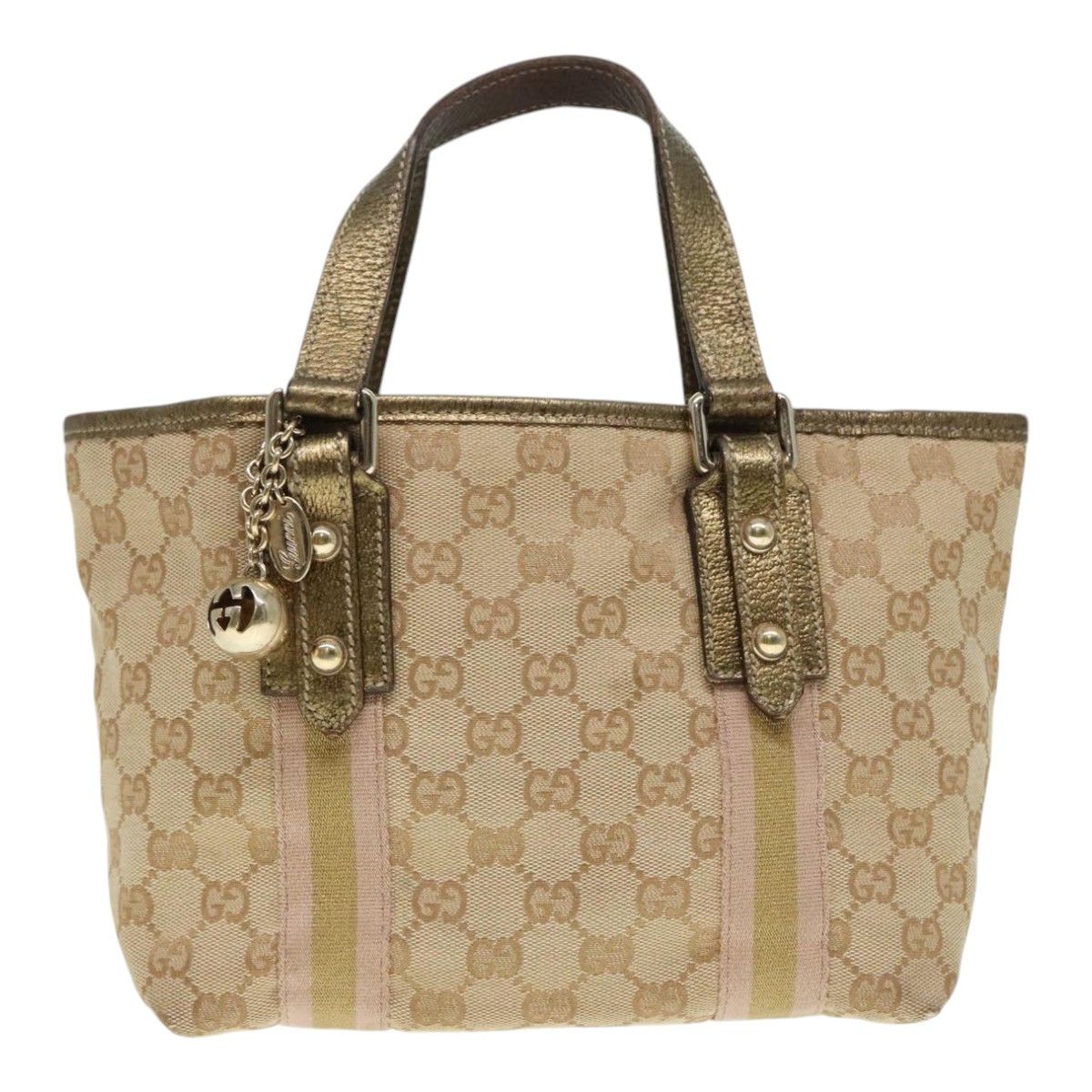 Gucci Sherry Beige Canvas Tote Bag (Pre-Owned) Size ONE SIZE - 1 Thumbnail