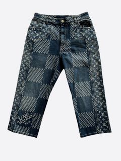 LOUIS VUITTON Denim Pants Jeans 42 Black Authentic Men Used from
