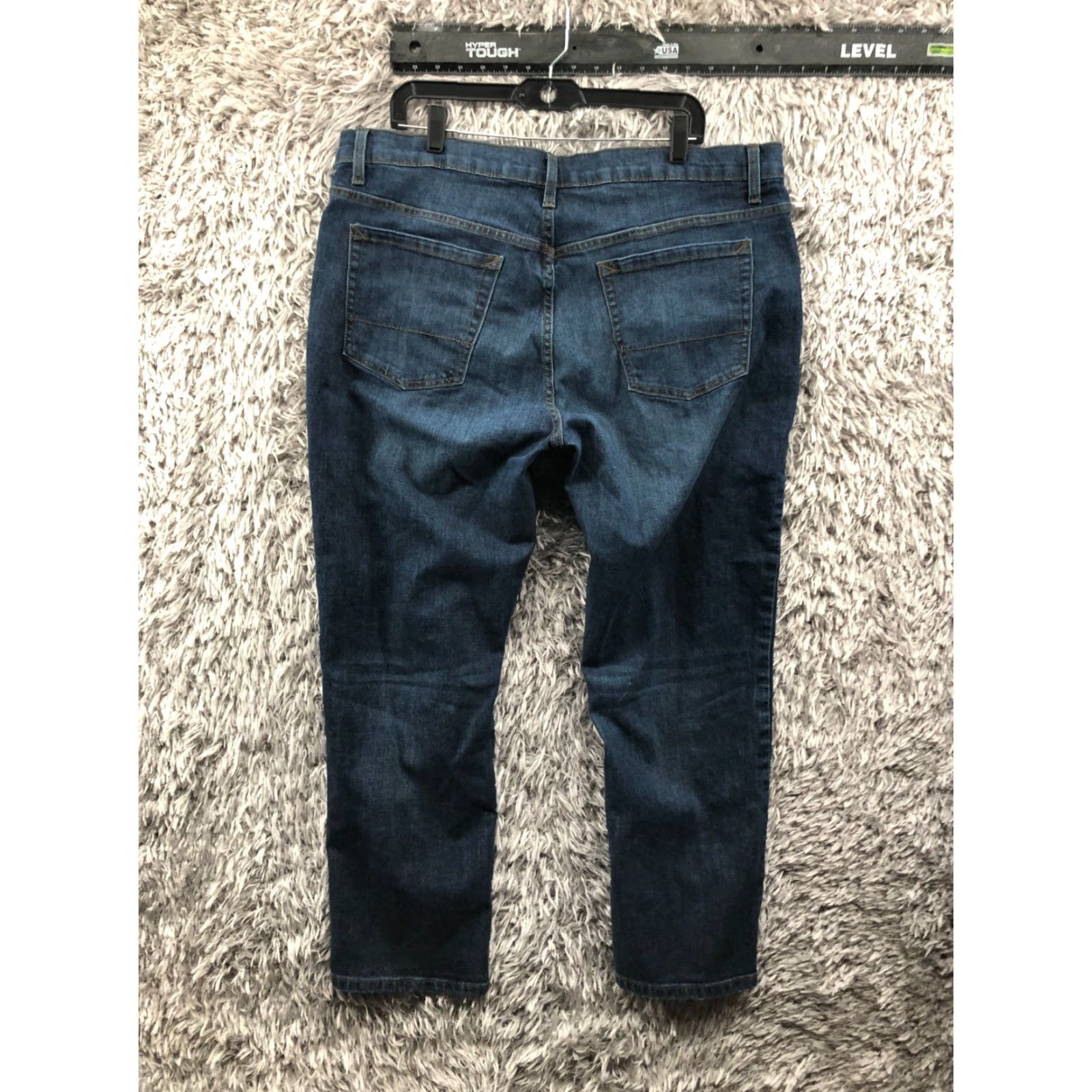 Vintage Falls Creek Jeans Straight Mens 42x30 Dark Blue Wash Denim 5-Pocket Regular Mid Rise Cotton Blend Clothing Size US 42 / EU 58 - 5 Thumbnail