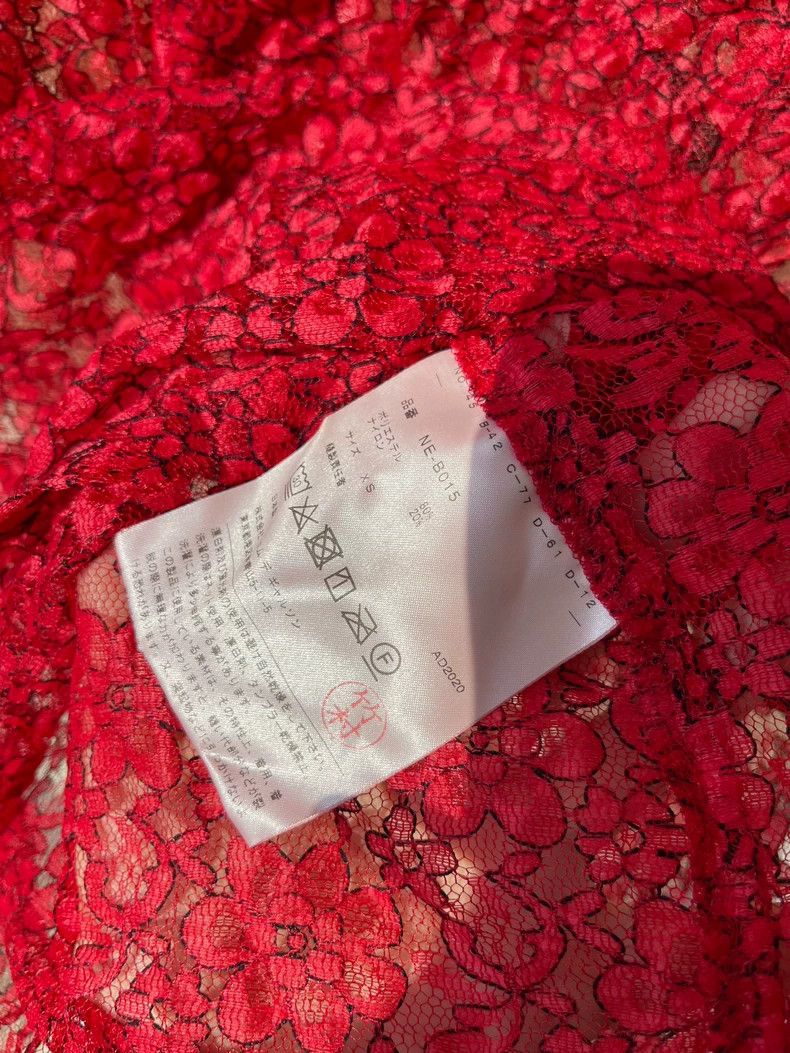 Comme des Garcons Comme Des Garcons Red flower lace smocked gold ingot colla Size S / US 4 / IT 40 - 9 Thumbnail