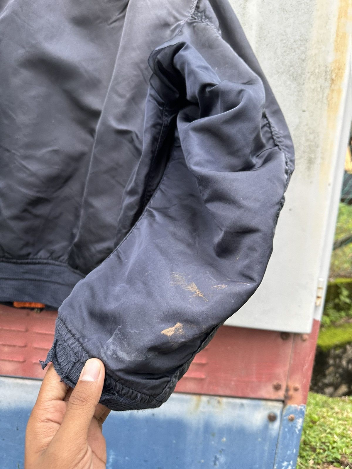 Alpha Industries 🪖THRASHED ALPHA INDUSTRIES MA-1 Bomber Jacket Size US L / EU 52-54 / 3 - 9 Thumbnail