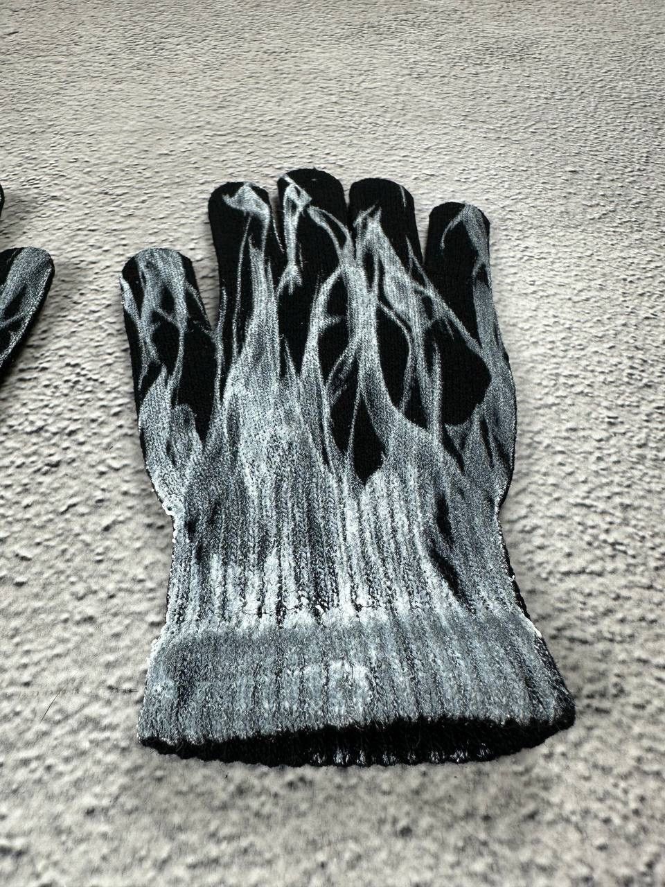 Japanese Brand Shadowflame Knit Gloves Ghostfire Grip Dark Spark Opium Y2K Size ONE SIZE - 9 Thumbnail