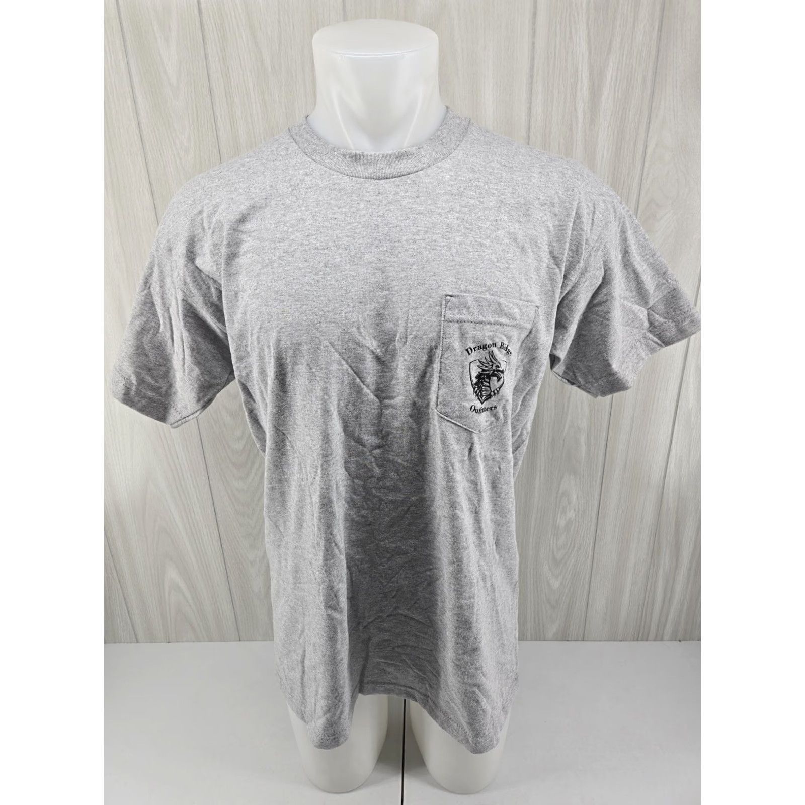 Vintage Dragon Ridge Outfitters Gray Pocket T Shirt Mens Large 2024 Squirrel Revival Size US L / EU 52-54 / 3 - 3 Thumbnail