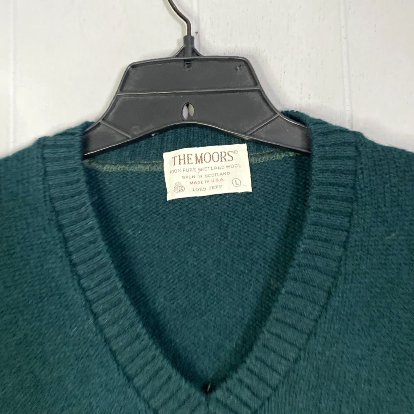 Vintage VINTAGE The Moors Shetland Wool Pullover Vest Mens Large USA Made Green Size US L / EU 52-54 / 3 - 4 Thumbnail