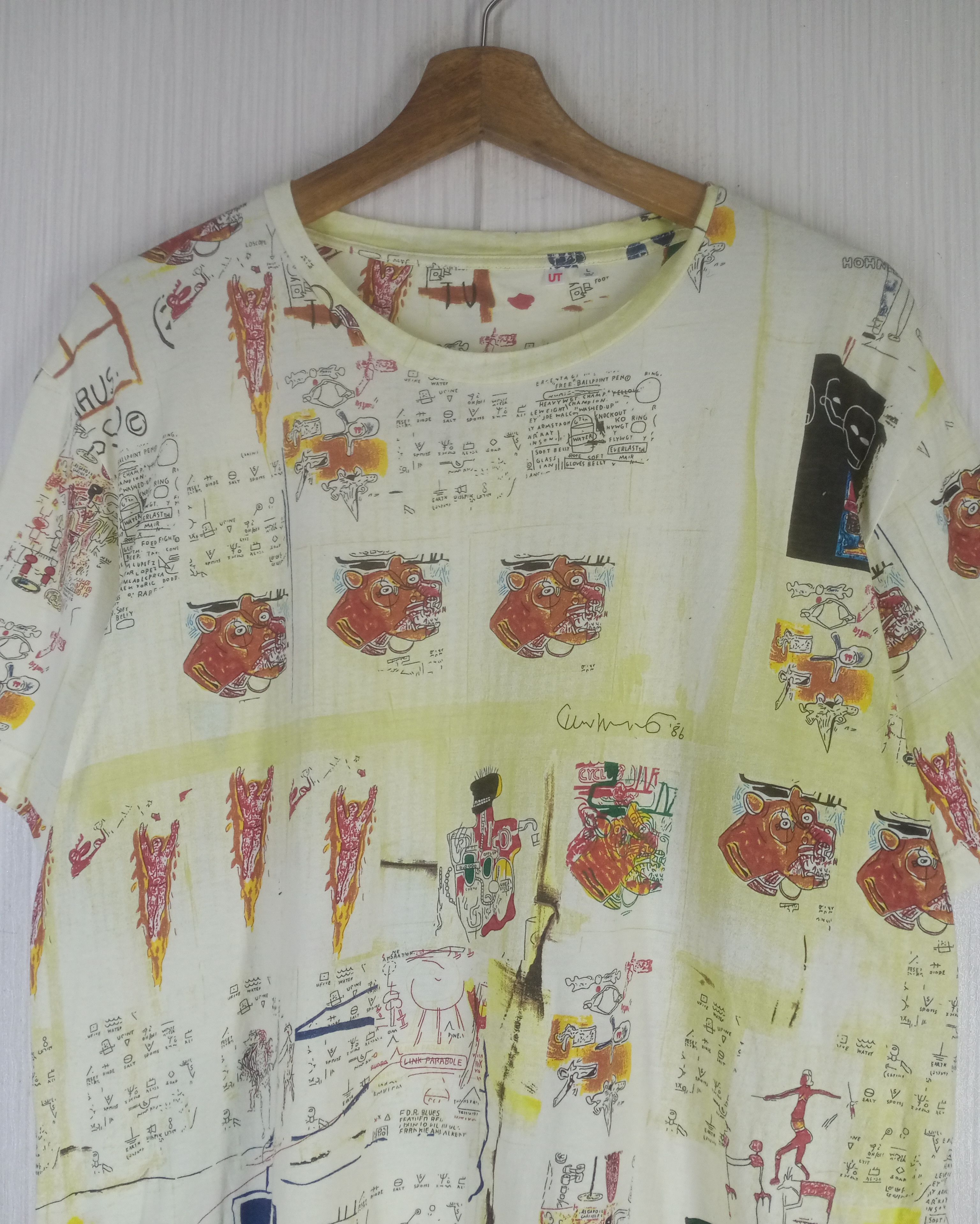 Jean-Michel Basquiat Rare Jean Michael Basquiat Full Print Art Tshirt Size US L / EU 52-54 / 3 - 3 Thumbnail