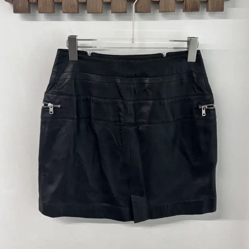 Alexander McQueen Alexander Mcqueen Leather Zip Skirt Size 27" / US 4 / IT 40 - 2 Thumbnail