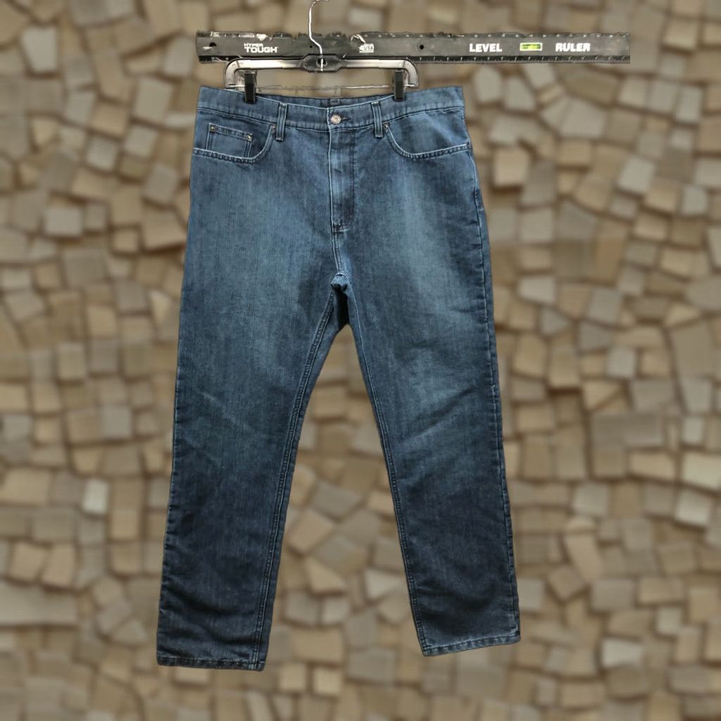 Denime Axist Jeans Size 38x32 Mens Mid Rise Straight Leg Medium Wash Blue Denim Size US 38 / EU 54 - 1 Thumbnail