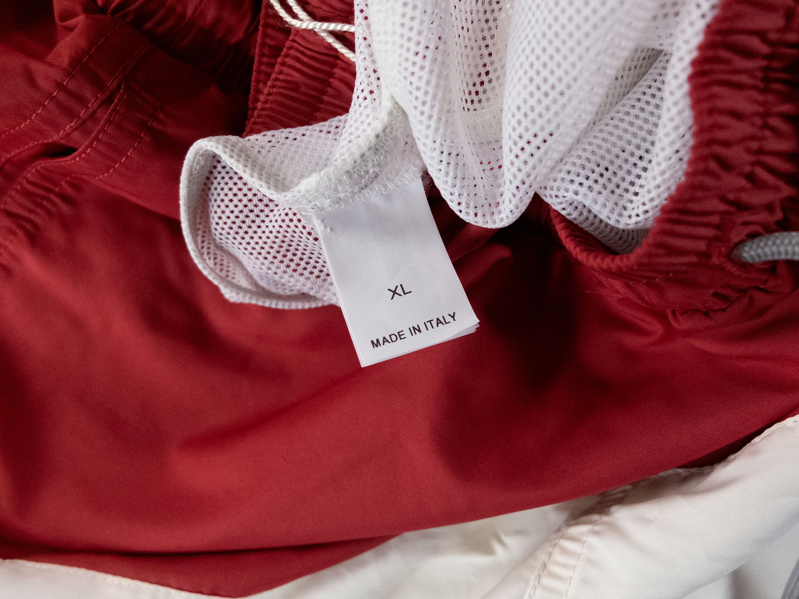 Brunello Cucinelli BRUNELLO CUCINELLI red white Across Meridian swim shorts XL Size US 36 / EU 52 - 8 Thumbnail