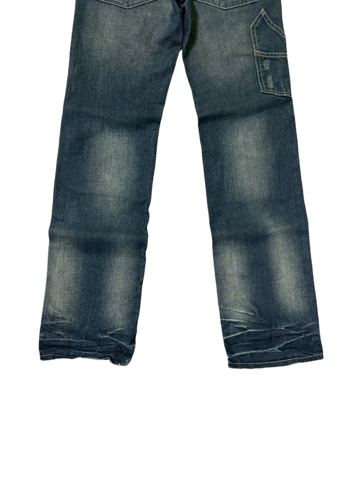 Japanese Brand Double Knee Multipocket Free Gate Distressed Denim Size US 29 - 18 Thumbnail
