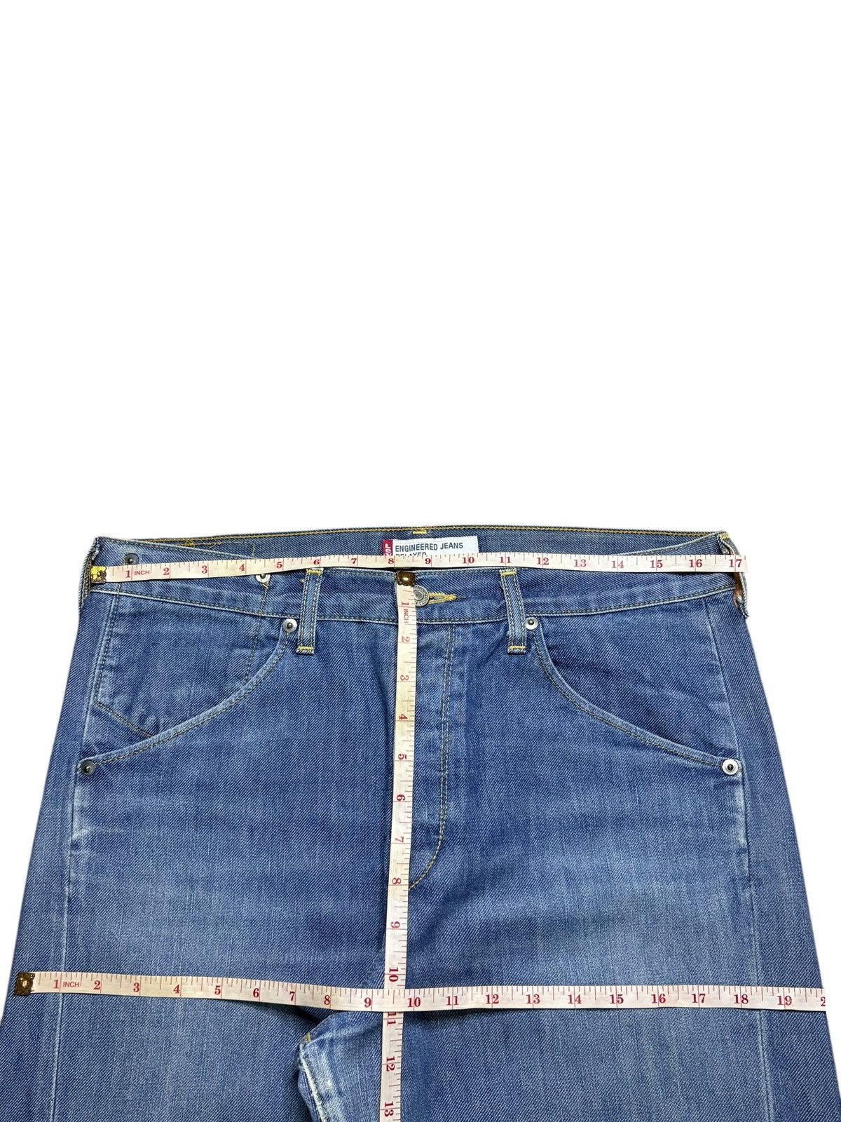 Levi's Vintage 90s Levis Engineered Faded Wash Distress Baggy Jean Size US 34 / EU 50 - 12 Thumbnail