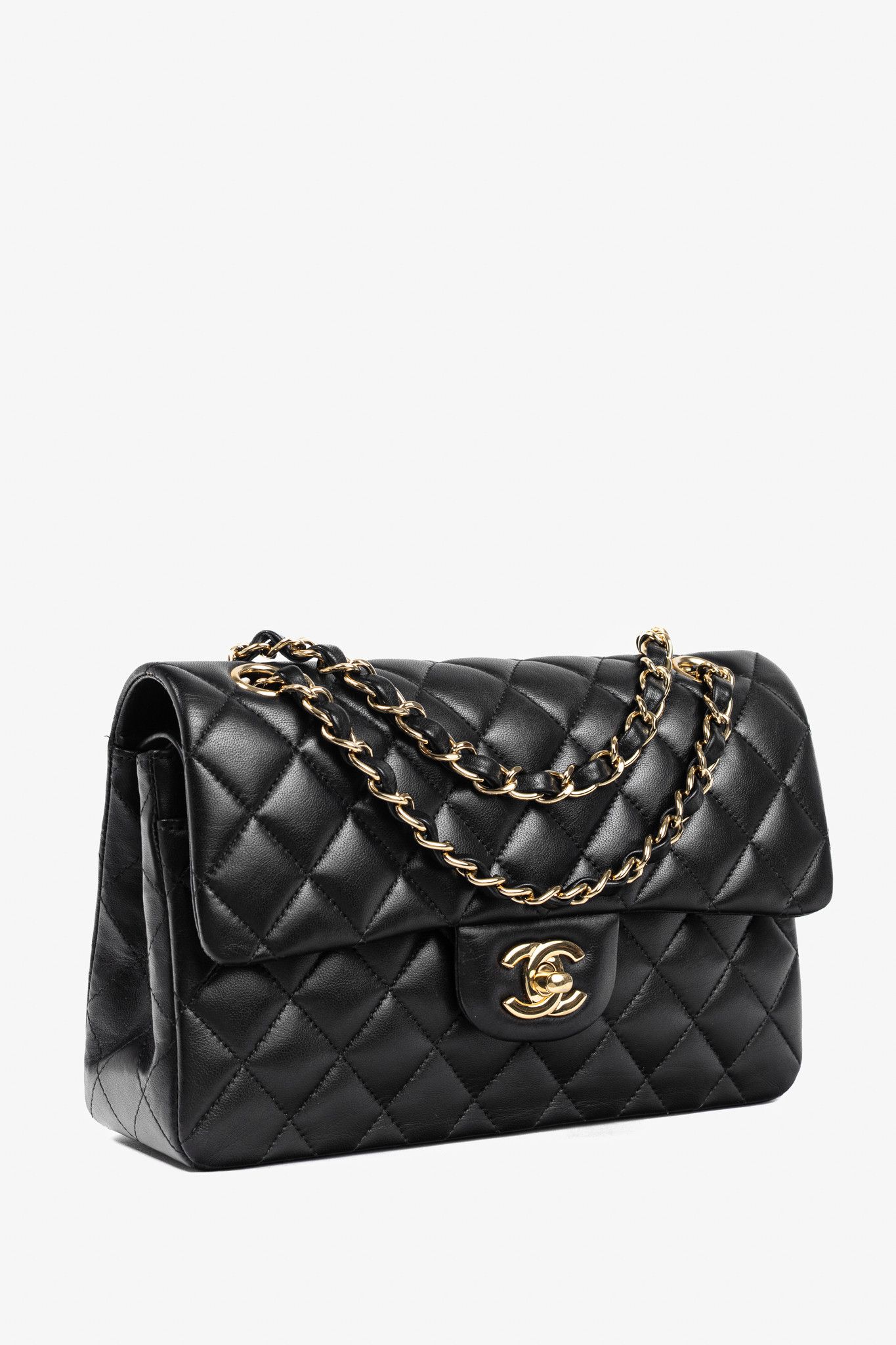 Chanel Chanel Small Classic Black Lambskin Quilted Double Flap Bag Size ONE SIZE - 2 Thumbnail