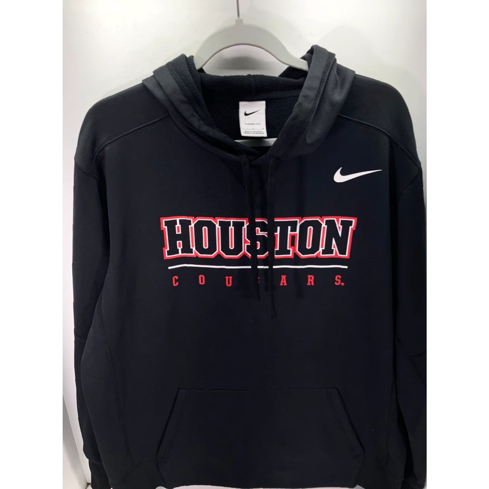 Nike Nike Houston Therma Fit Hooded Sweatshirt Mens L Black Pullover Logo Size US L / EU 52-54 / 3 - 3 Thumbnail