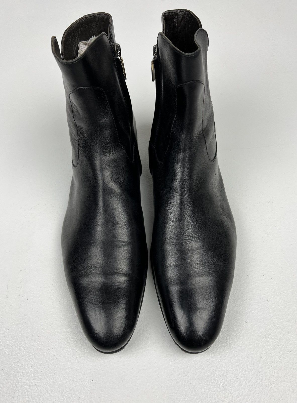 Gucci GUCCI Boots Ankle Leather Shoes Side Zip Straps Black Men’s Size US 7.5 / EU 40-41 - 5 Thumbnail