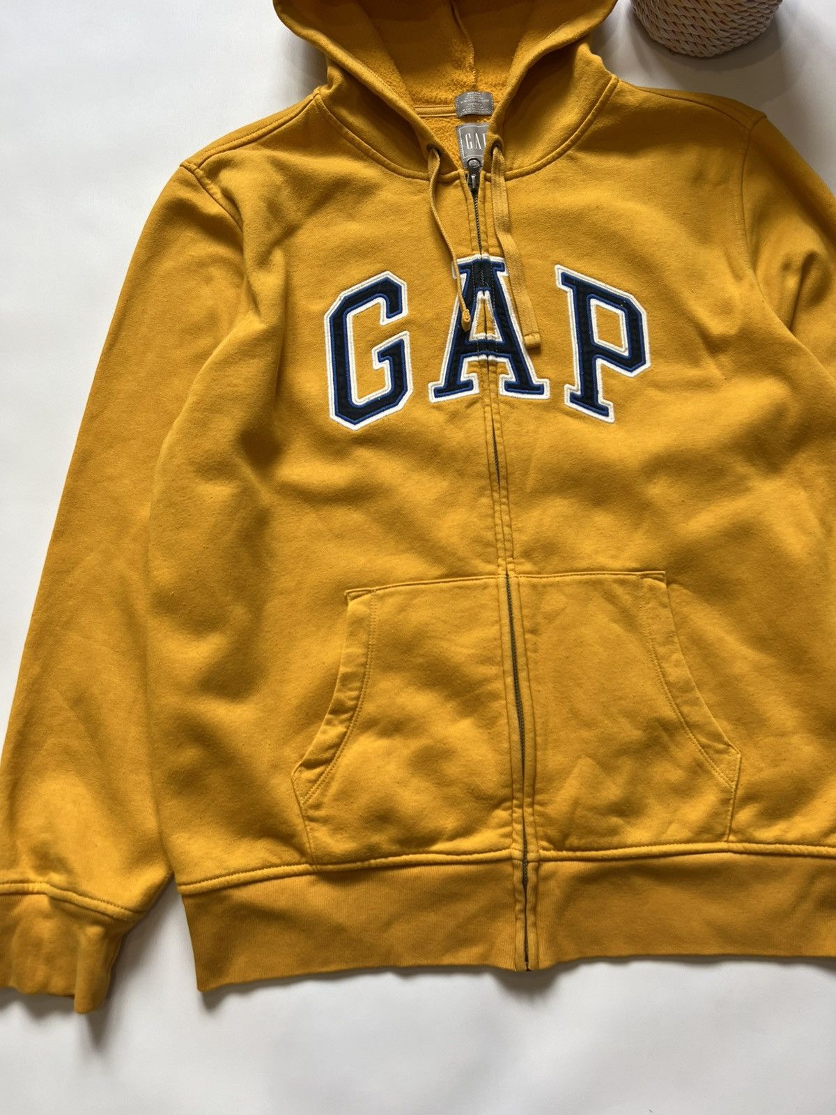 Gap Vintage GAP Zip Hoodie Yellow Mens Size US M / EU 48-50 / 2 - 3 Thumbnail