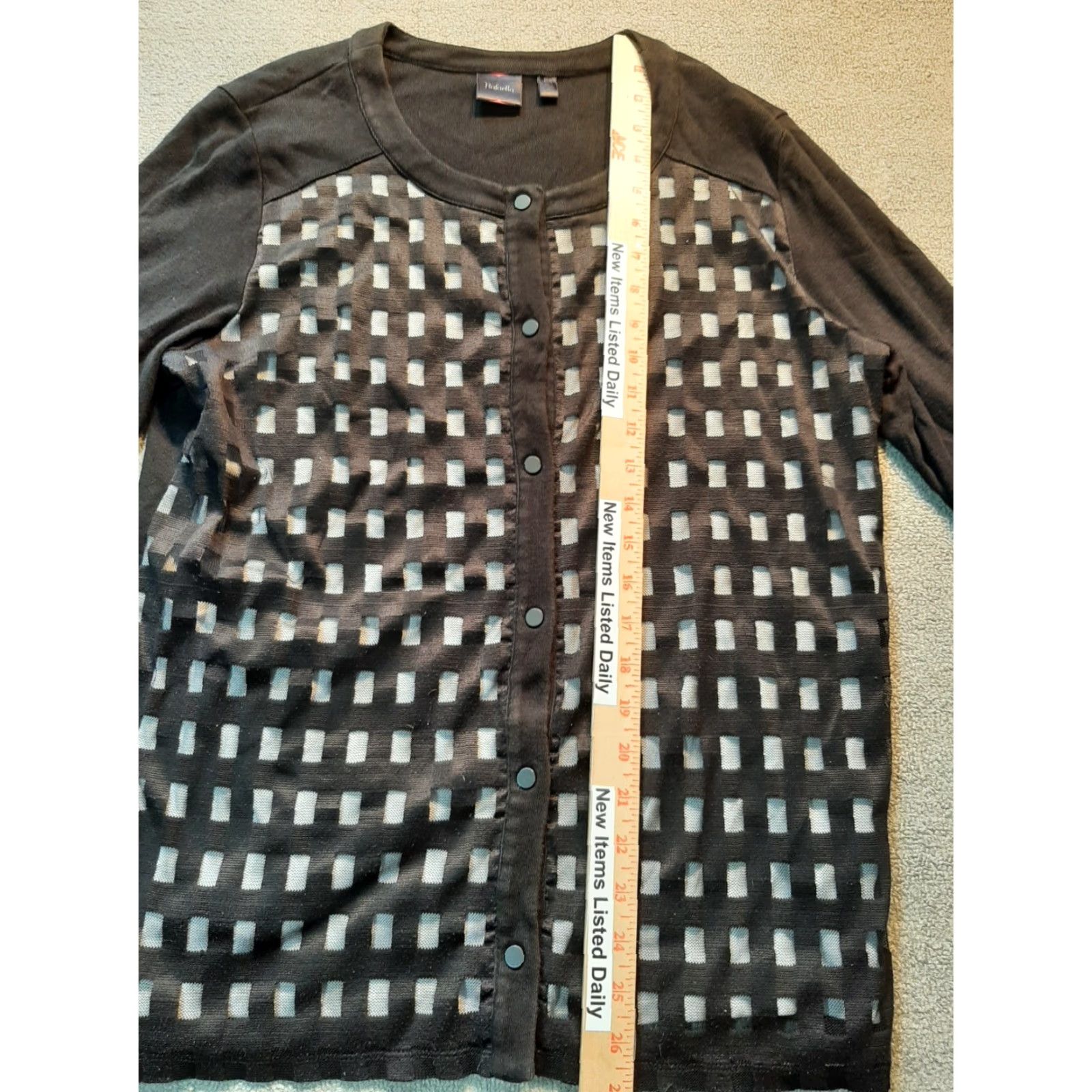 Vintage Rafaella Studio Shirt Women L Black Long Sleeve Snap Closure Regular Modern Knit Pop Size L / US 10 / IT 46 - 4 Thumbnail