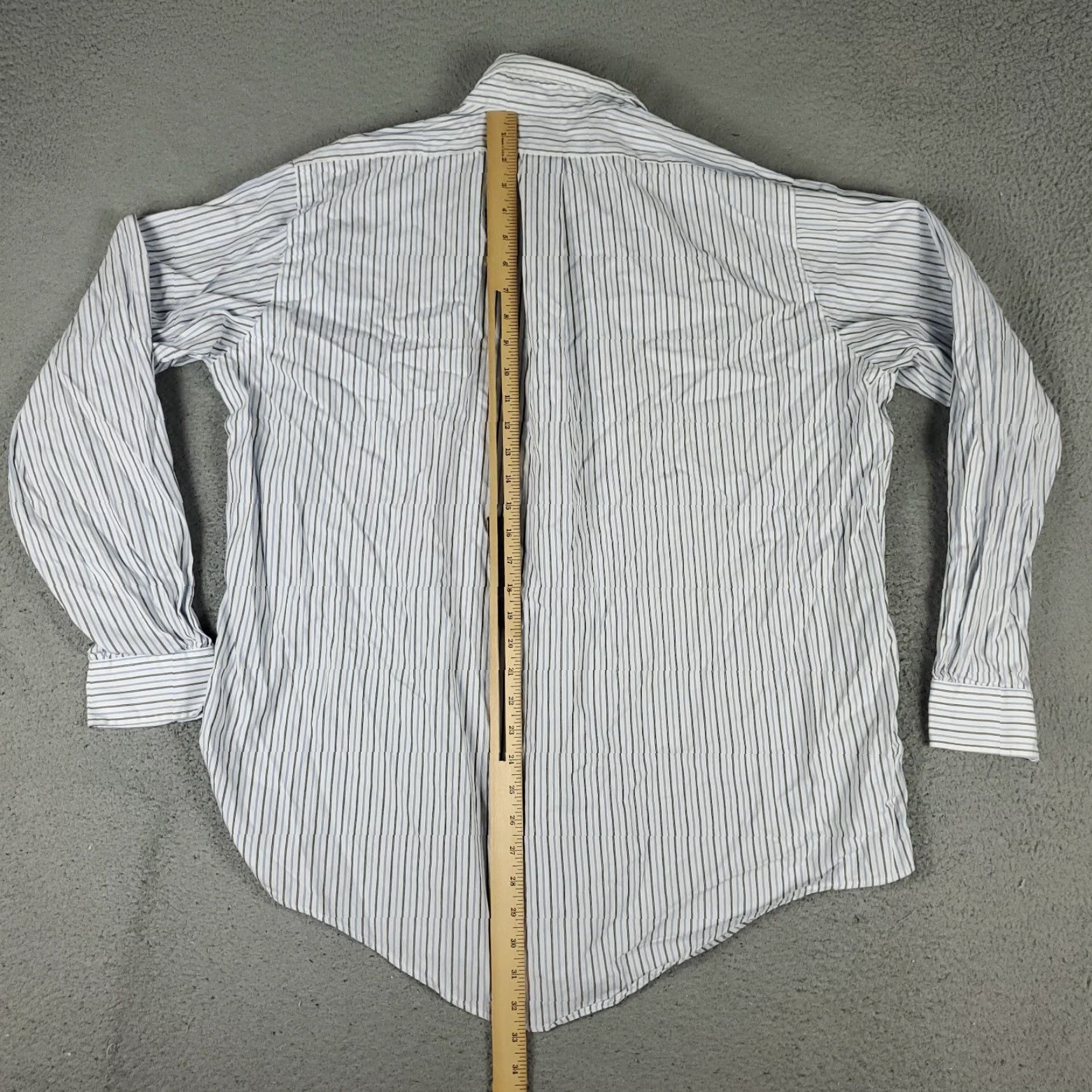 Brooks Brothers Brooks Brothers Dress Shirt Men Size 17 Blue White Striped Button Up Long Sleeve Classic Business Casual Formal Wedding Size 46R - 3 Thumbnail