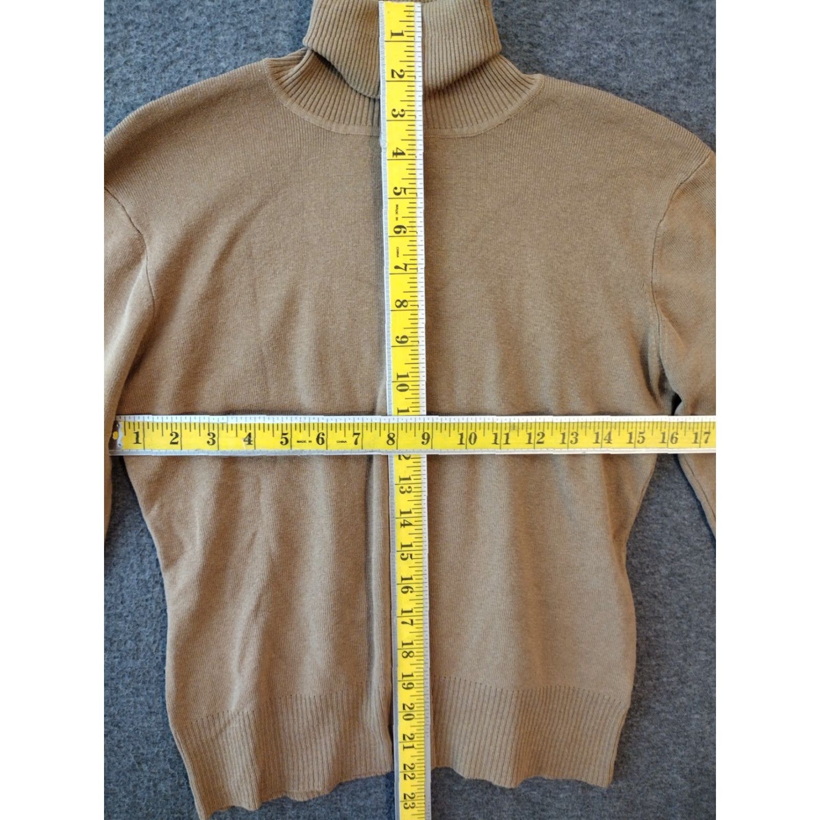 George GEORGE Women's Turtleneck Brown Sweater Size M 8-10 Pullover Casual All Seasons 80s 90s Size M / US 6-8 / IT 42-44 - 4 Thumbnail