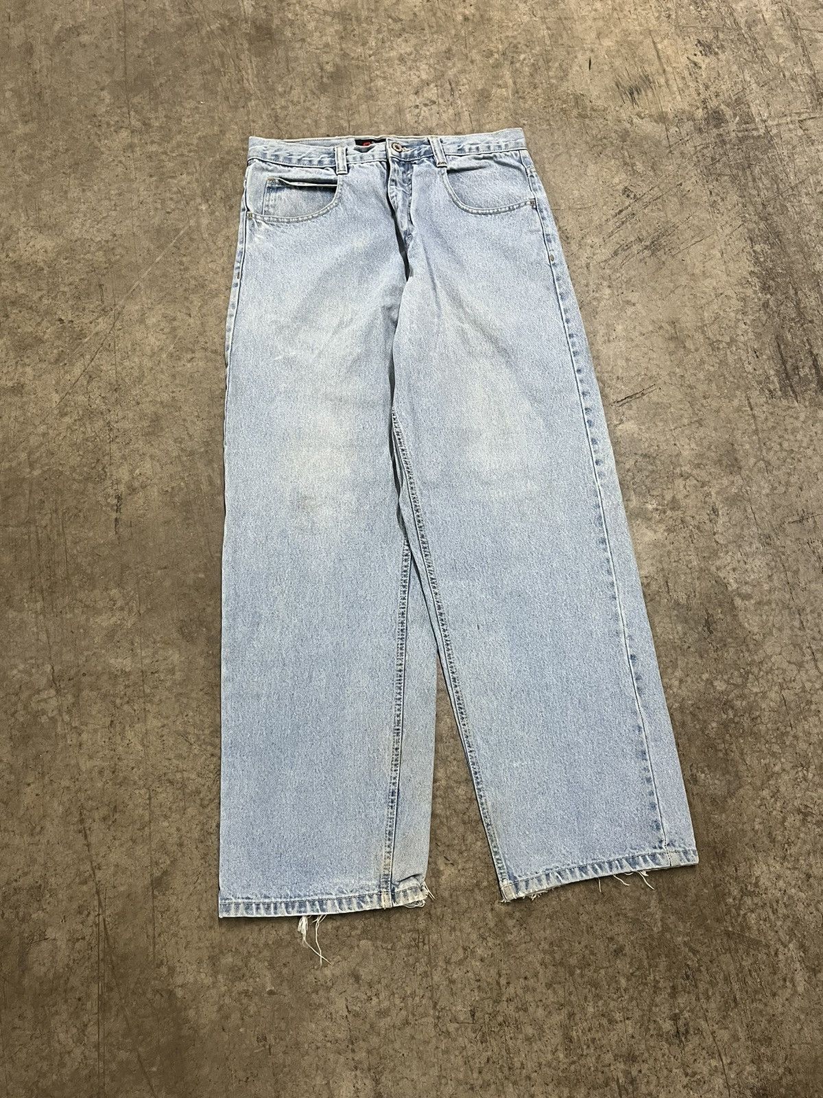 Southpole × Vintage Southpole y2k baggy fit wide leg denim light wash thrashed Size US 34 / EU 50 - 8 Thumbnail