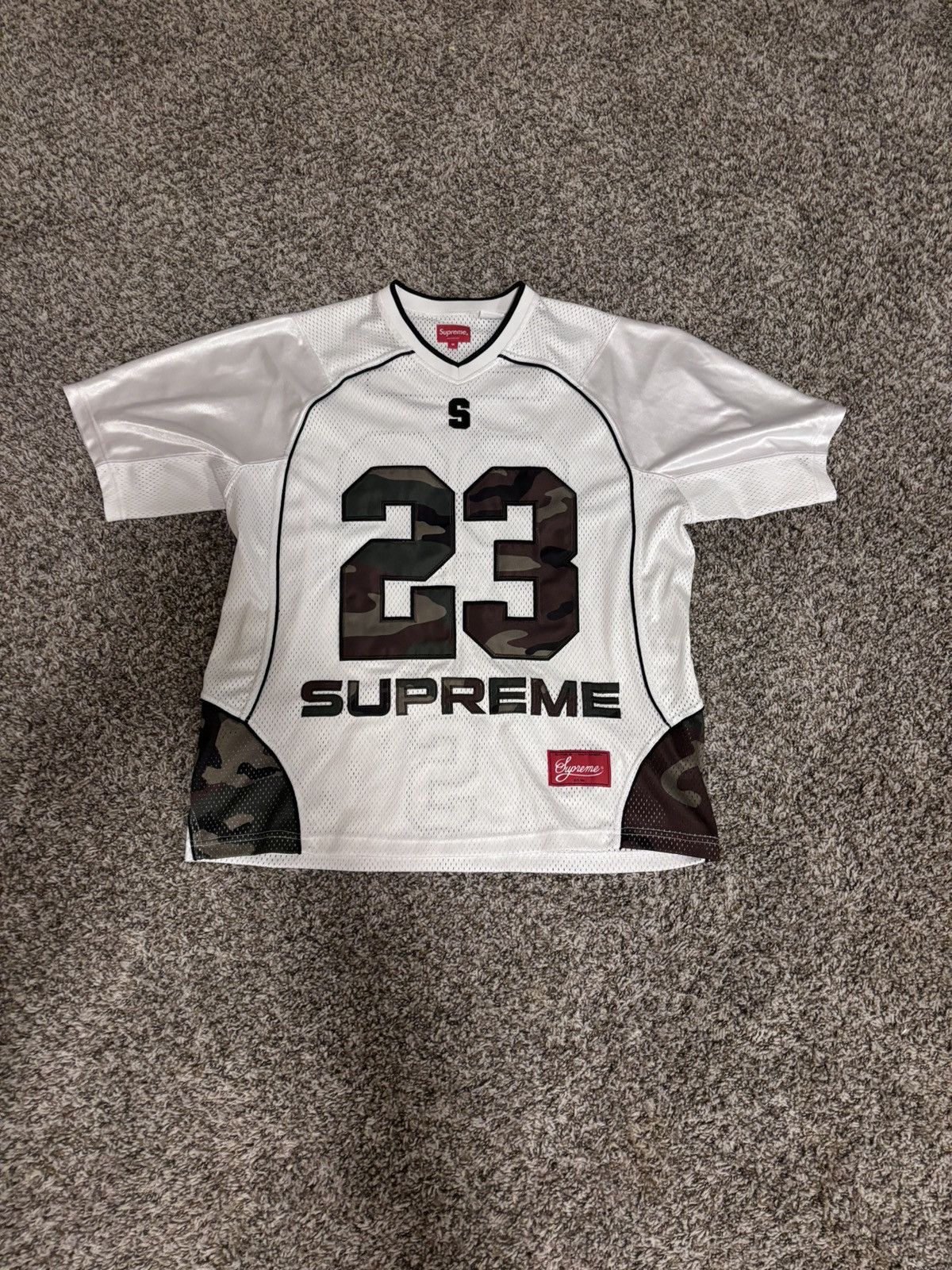 Supreme Supreme perfect Season Jersey White Camo Medium | Grailed