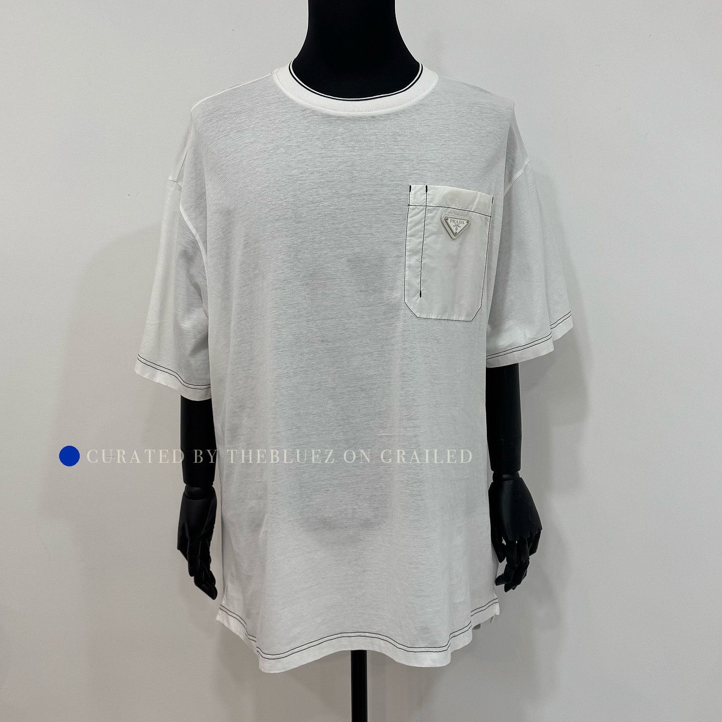 Prada Pocket Logo T-Shirt in Crisp White Size US L / EU 52-54 / 3 - 1 Thumbnail